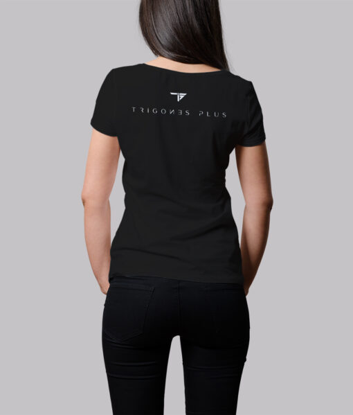 Boutique | T-shirt femme (verso) | Logo (Trigones Plus - Rock)