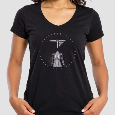 Boutique | T-shirt Femme L'Ombre de l'Horloge Recto | Trigones Plus | Rock