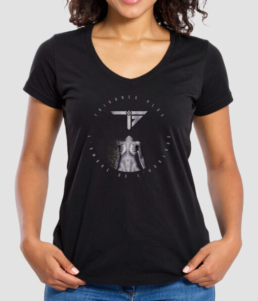 Boutique | T-shirt Femme L'Ombre de l'Horloge Recto | Trigones Plus | Rock